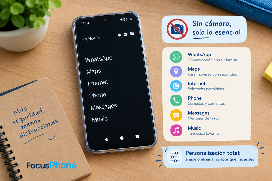 móvil sin cámara para jóvenes